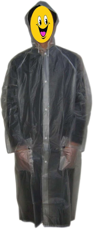 pvc vinyl plastic long raincoat wholesaler