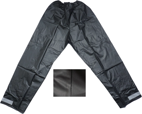 black pvc plastic cycling rain pants