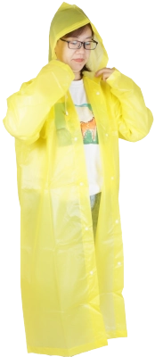 cheap yellow pe emergency rain suits
