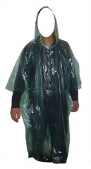 green rain suit