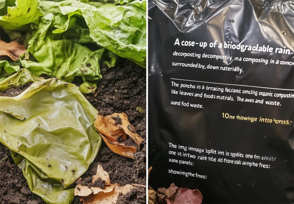 biodegradable starch materials for raincapes in soil earth