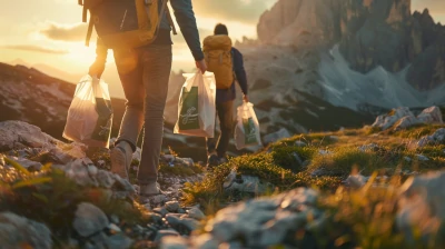 compostable bags for hiking in mountain