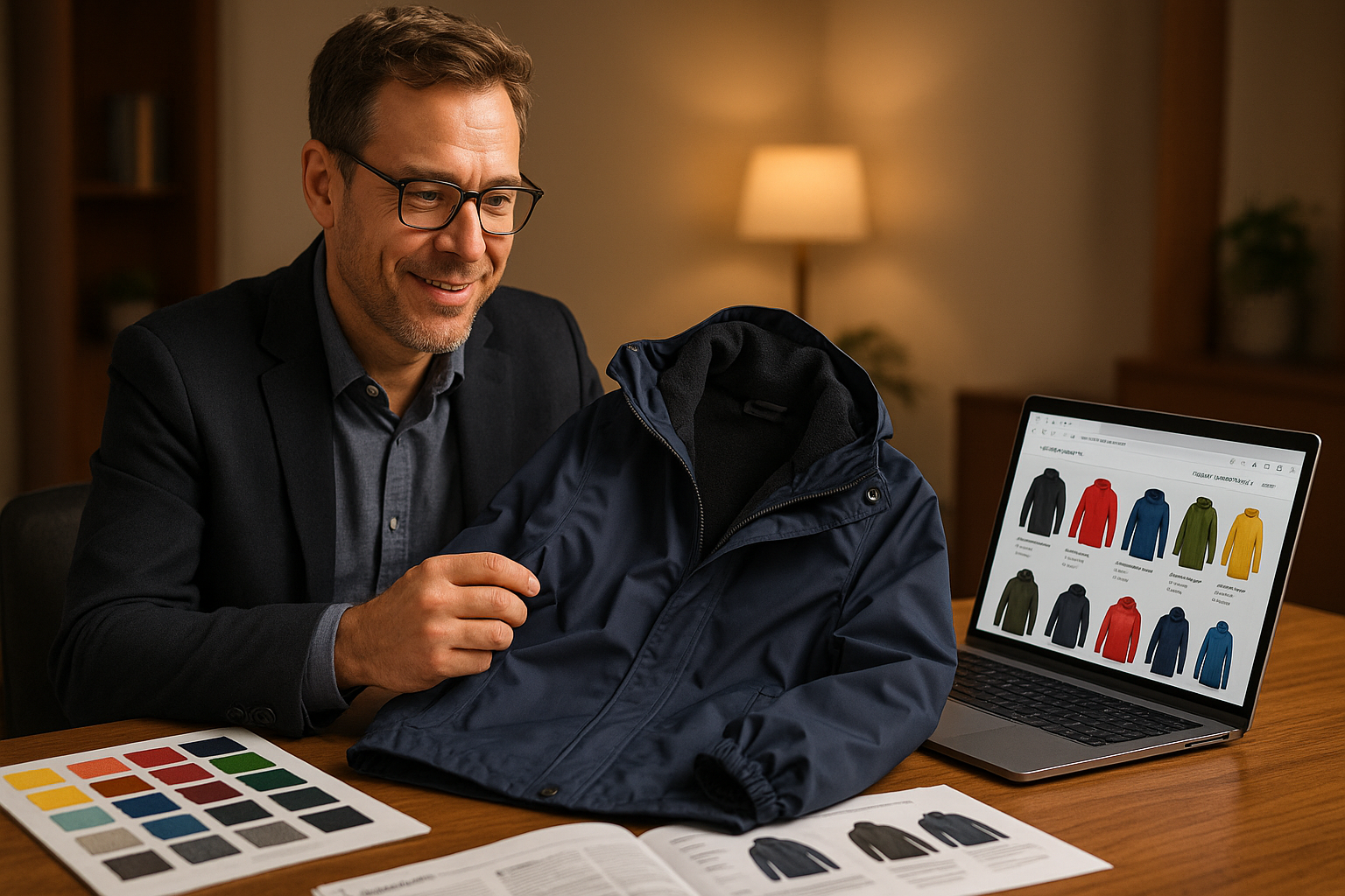 1750040891382 purchasing manager evaluating fleece lined raincoat sample index 3@1536x1024.png