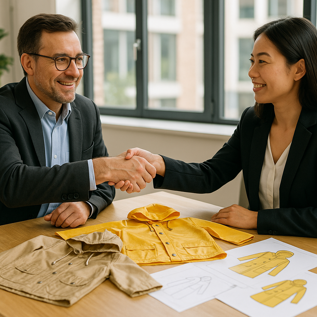 1750995419155 business partnership meeting with raincoat samples index 5@1024x1024.png