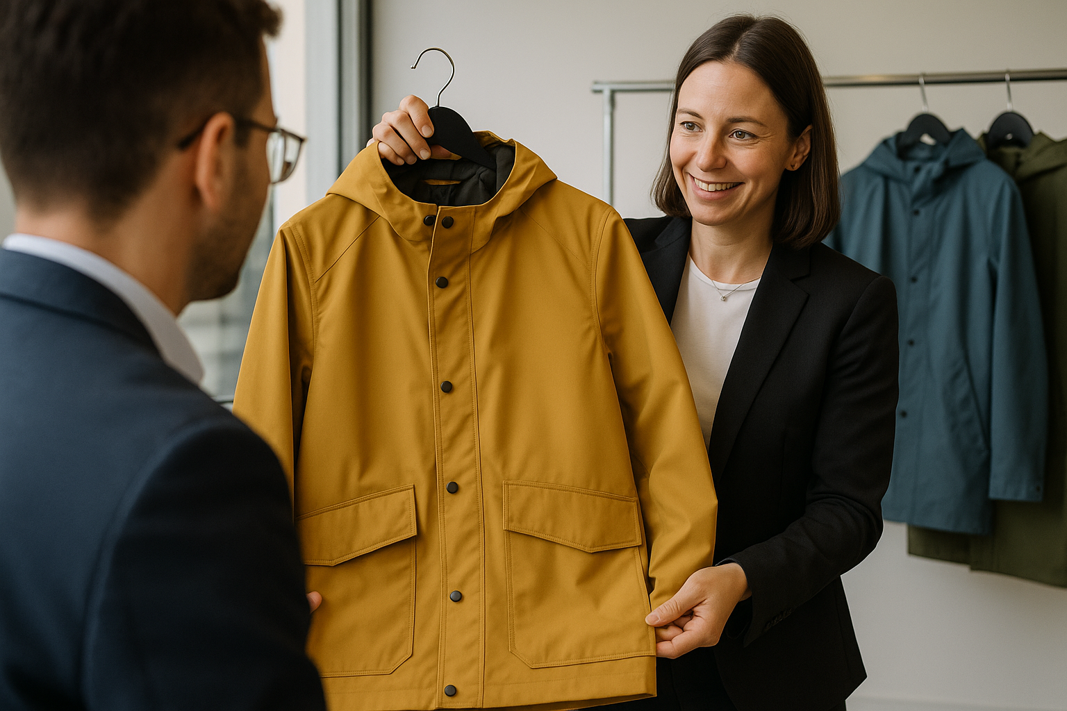 1751269014869 buyer inspecting custom raincoat sample in showroom index 8@1536x1024.png