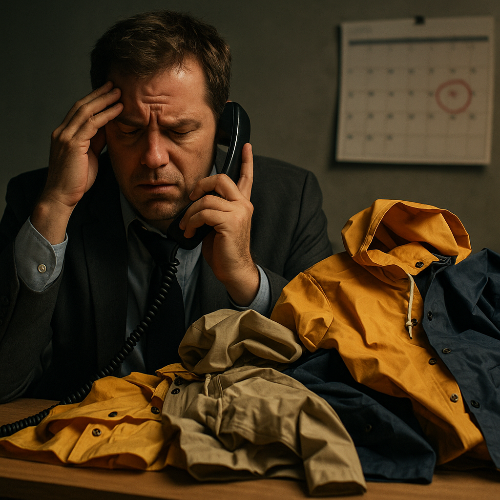 1751331296673 frustrated purchasing manager with defective raincoat stock index 1@1024x1024.png