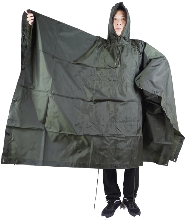 fishing heavy duty reusable nylon army rain poncho