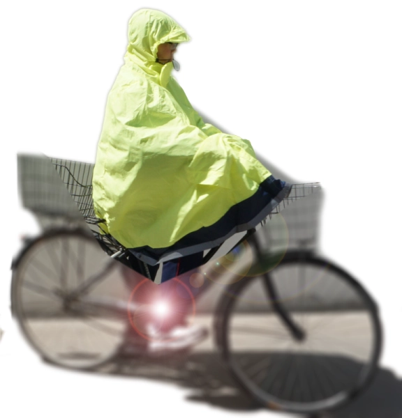 lightweight yellow fluorescenceyellow cycling raincape biking rain poncho