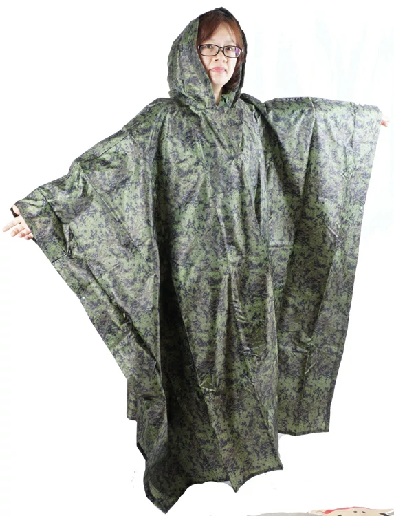 nylon three quarter length rain poncho raincoat