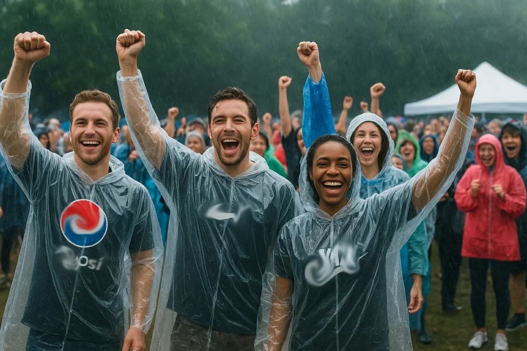 tpu raincoat with custom printing logo in festivals