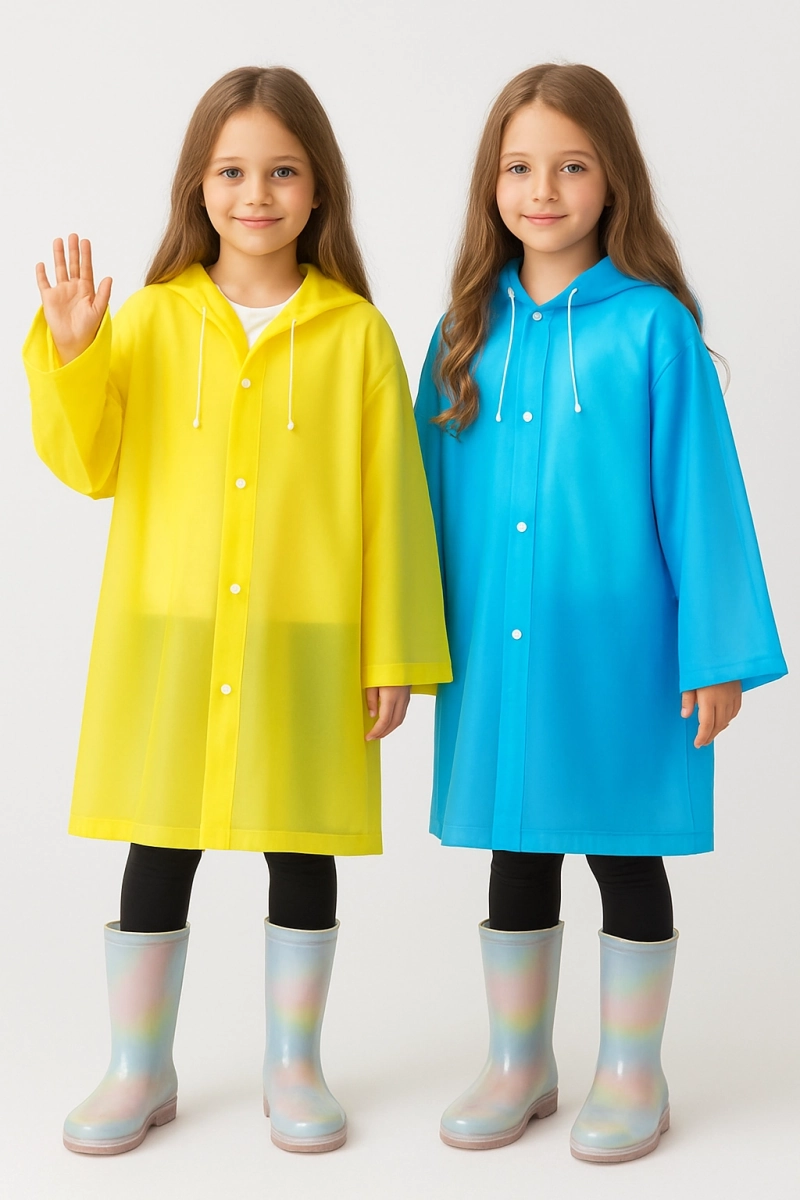 eva kids raincoat rain ponchos for girls